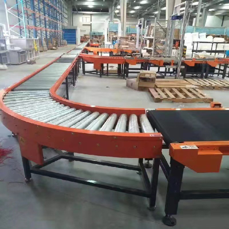 动力滚筒输送机 180度转弯机快递物流输送线自动滚筒流水线厂家图3