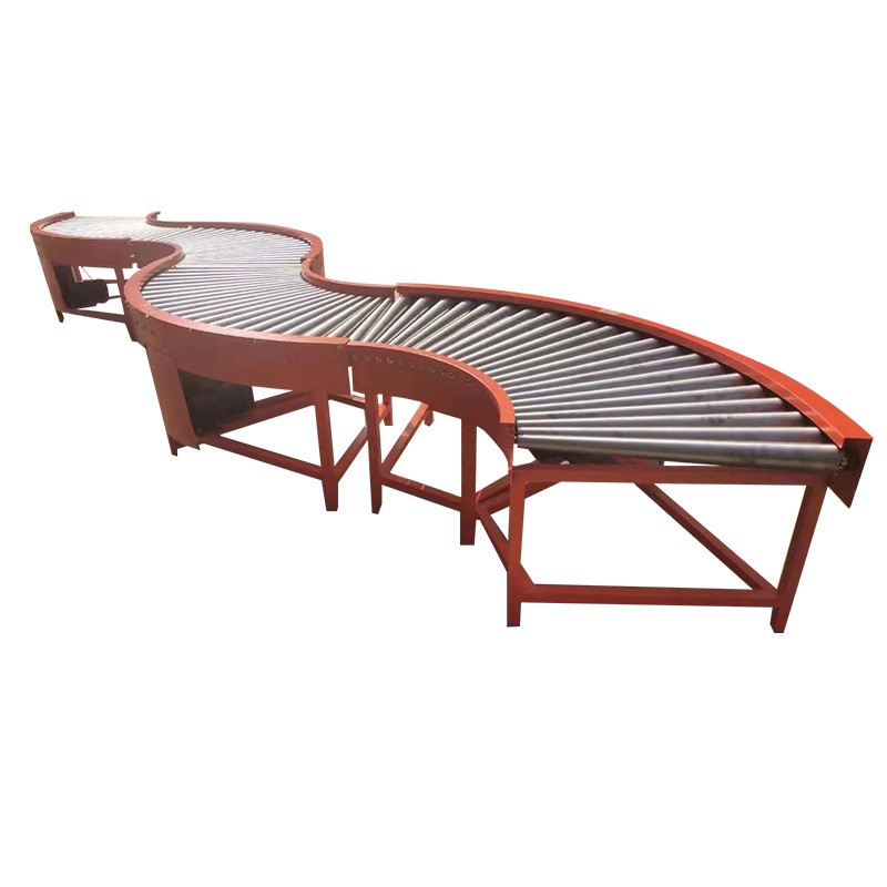 动力滚筒输送机 180度转弯机快递物流输送线自动滚筒流水线厂家图5