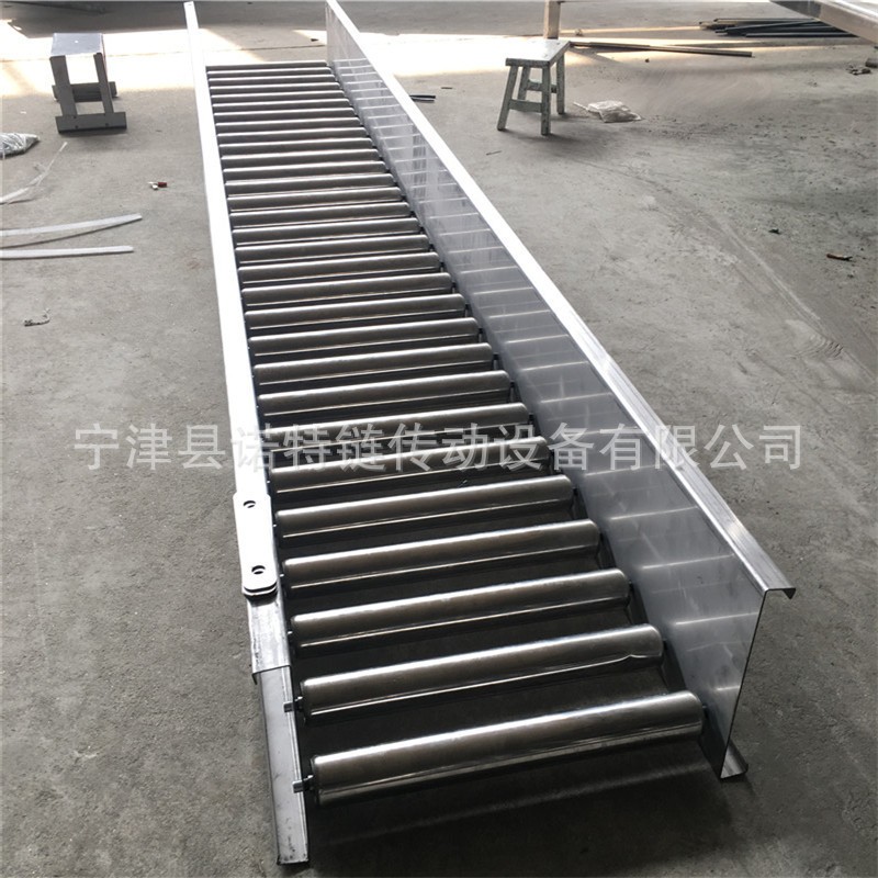 定制包装箱运输线滚筒输送机 无动力辊筒输送机 过渡180度转弯机