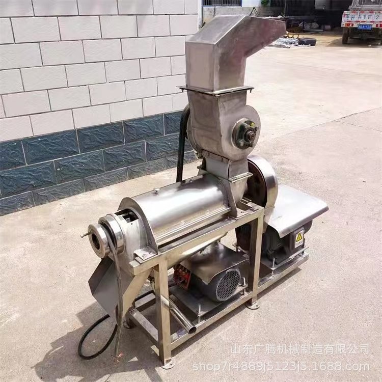 供应不锈钢螺旋破碎榨汁机 吨级苦瓜黄桃芦笋商用大型榨汁机械图2