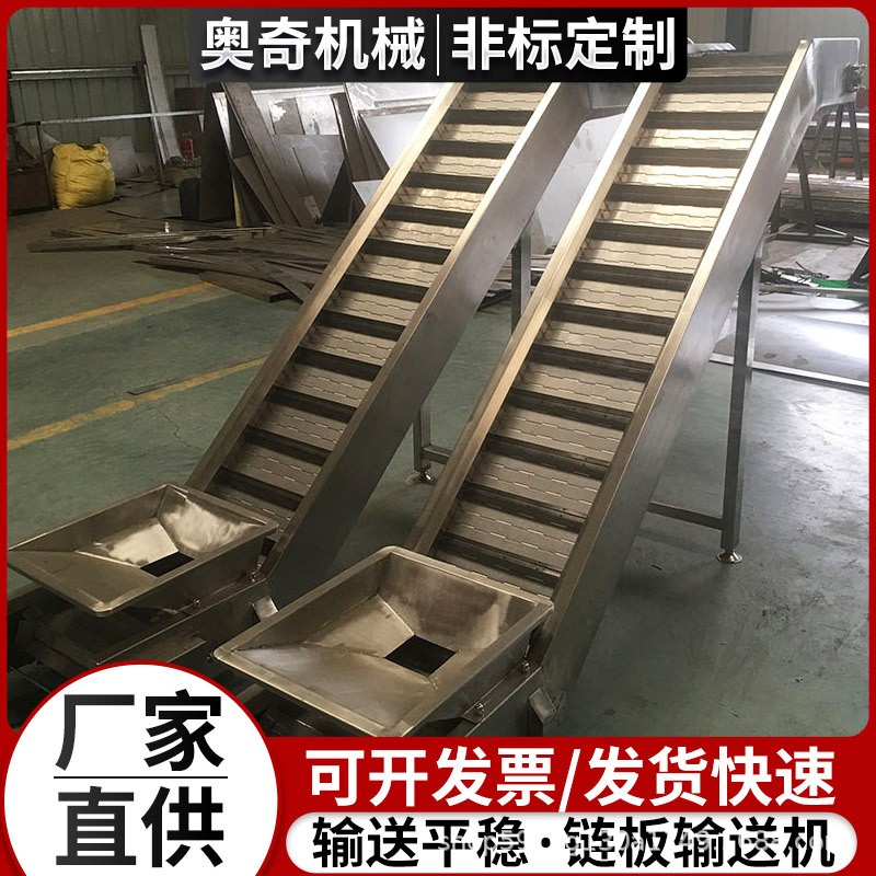 定制食品加工链板输送机流水线运输货物分拣线用板式链吨包传送机图4