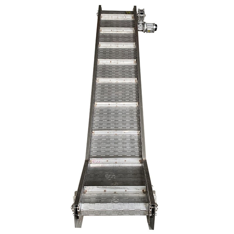 不锈钢升降机刮板输送机 爬坡提升机分拣机 自动送料链板提升机图5