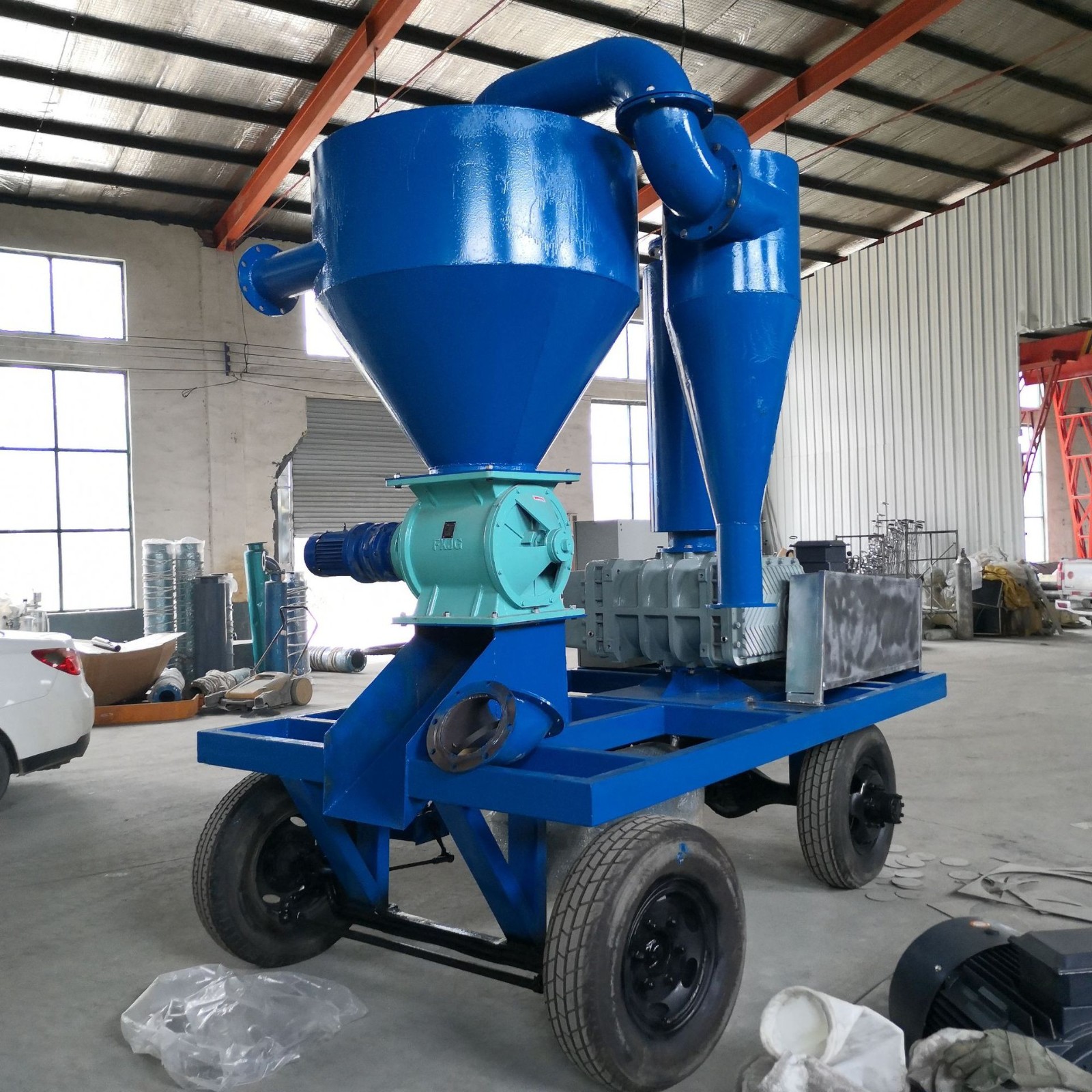 卸火车皮倒库气力吸粮机 小麦稻谷装车吸粮机 移动式气力吸粮机图4