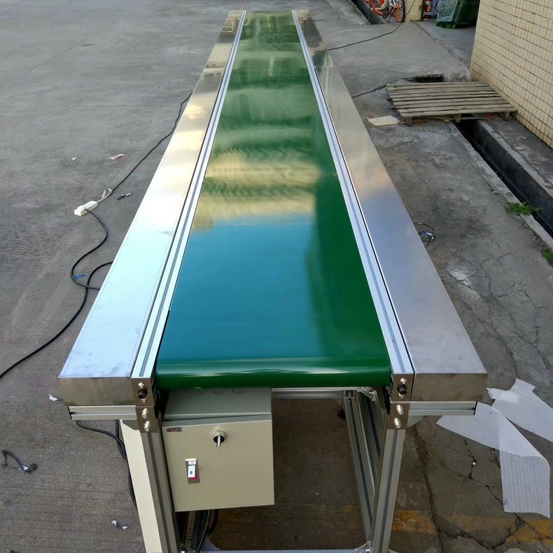 食品水平皮带输送机 工业升降皮带输送机 皮带爬坡分拣输送机图4