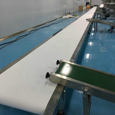 食品水平皮带输送机 工业升降皮带输送机 皮带爬坡分拣输送机