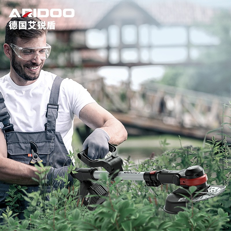 德国无刷电动割草机家用便携式大功率除草机多功能冲电打草机批发图2