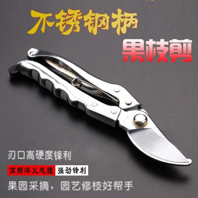 五金园林工具树枝修枝剪子 SK5园艺剪刀不锈钢柄防锈修枝剪果枝剪