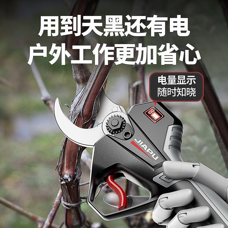 电动修枝剪刀果树剪充电式无线园艺园林专用粗枝剪刀树枝锂电剪刀图2