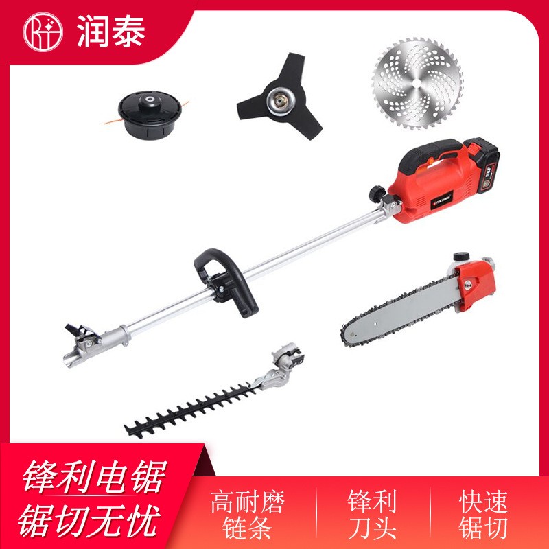 家用电动多功能割草机充电式锂电除草机可伸缩除草工具图3