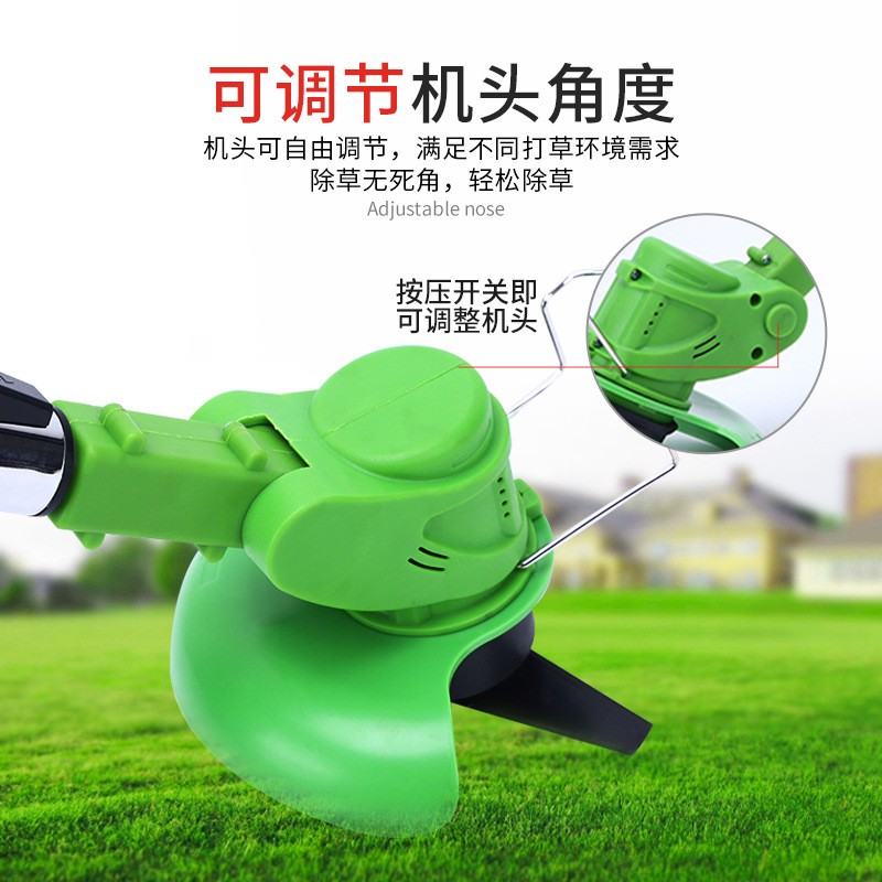 家用21V电动割草机充电式锂电除草机多功能锄草机可伸缩除草工具图4