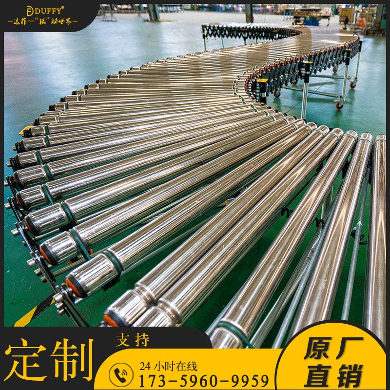 爆款动力滚筒输送机设备伸缩线 物流快递输送线 生产流水 线滚筒线图3