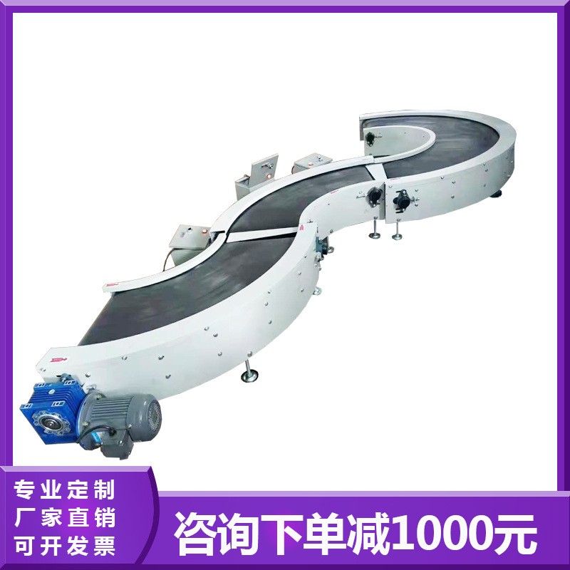 90度皮带转弯机180度转弯输送机PVC传送带环形流水线工作台输送带图2