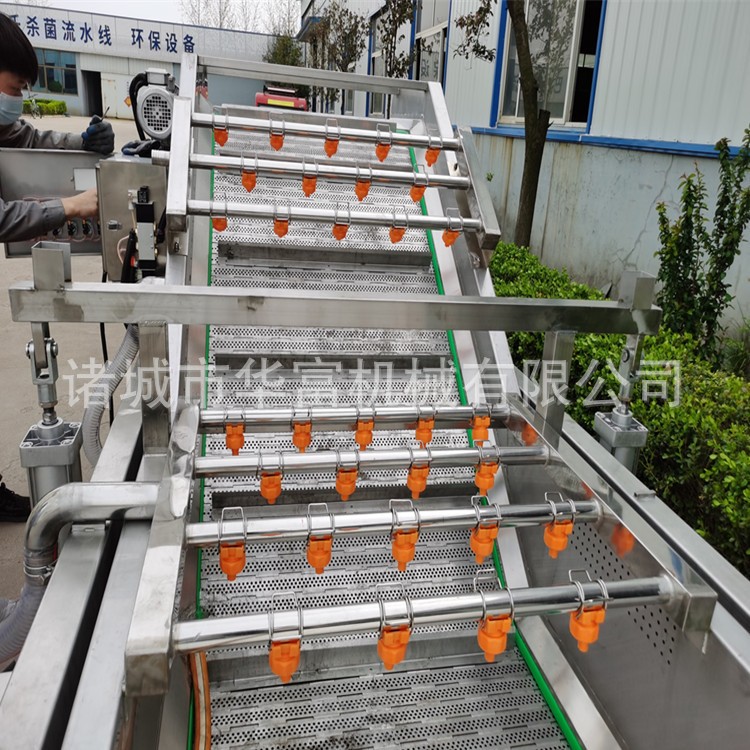 商用果蔬网带气泡清洗机 板栗坚果加工去杂设备 喷淋式净菜流水线图4