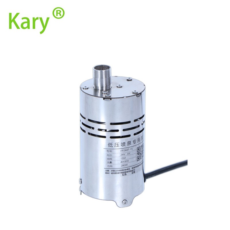 低压喷泉泵 DC24v直流景观音乐喷泉 无刷不锈钢喷射15米高大流量