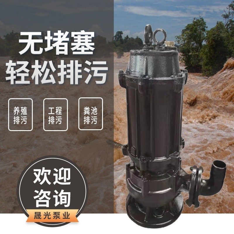 WQ//QW晟光泵业潜水排污泵立式回流泵大流量无阻塞离心污水泵批发图3