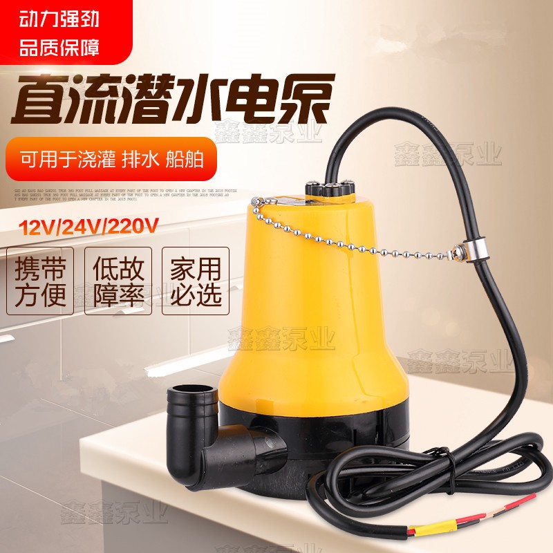 小型直流小潜水泵12V24V220V塑料船用农用浇地家用船舱抽水机批发图2