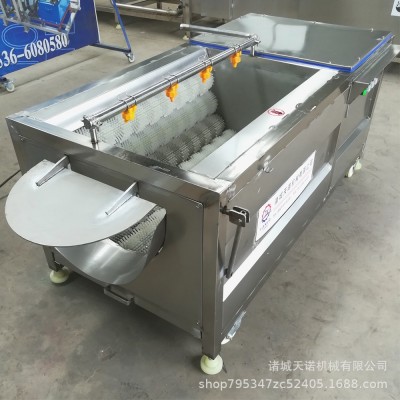 毛辊喷淋清洗机 野生带鱼清洗去鳞机 多功能果蔬菜毛辊去皮清洗机