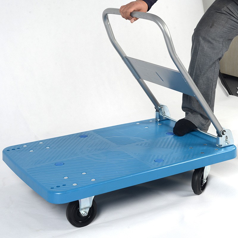 单层可折叠折叠手推车平板车快递搬运车平板拖车运输小拉车手拉车图3