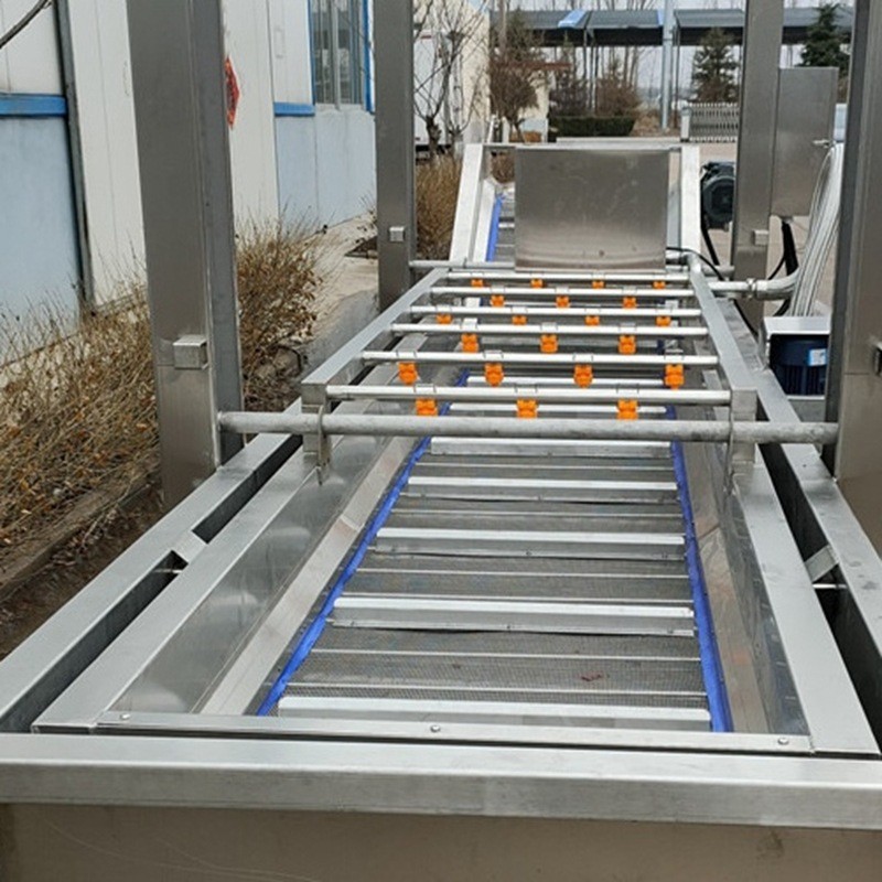 果蔬气泡清洗机 水果蔬菜自动喷淋清洗机 清洗漂烫冷却风干流水线图2