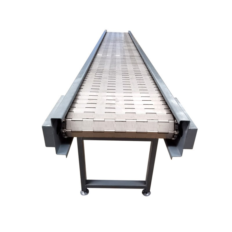 不锈钢链板输送机 重型链板输送机 冲孔式清洗机链板爬坡提升机图5