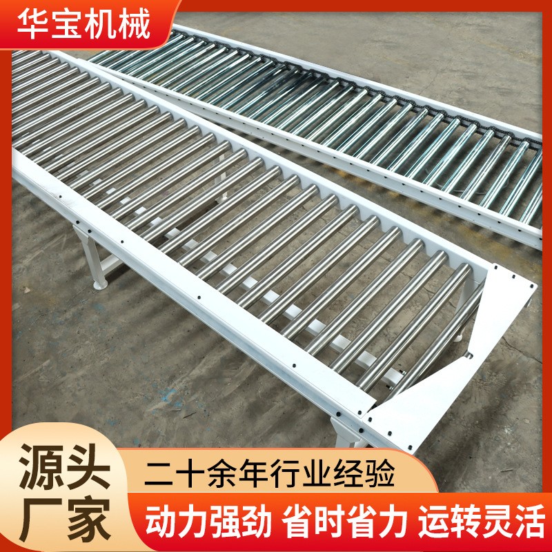 小型滚筒输送机不锈钢滚筒线食品运输流水线快递分拣无动力输送机图3