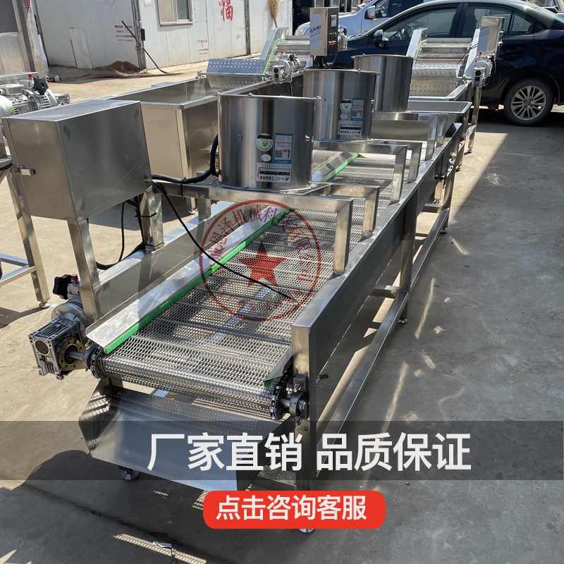 不锈钢翻转风干机 果蔬清洗风干机 潍坊工厂批发净菜加工生产线图2