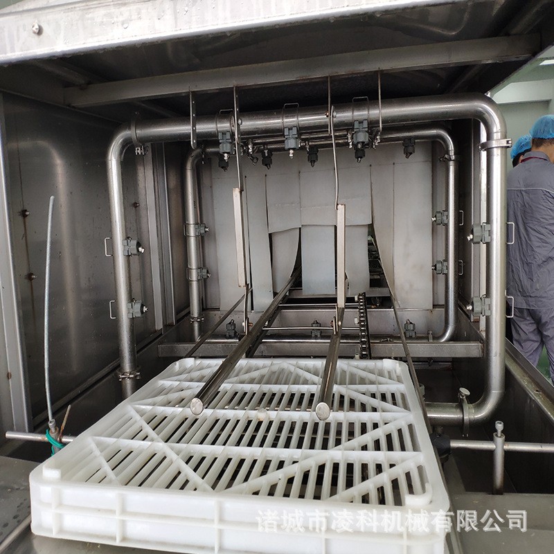 周转筐清洗风干机 不锈钢碱水洗筐机 洗筐流水线带自动风干机图3