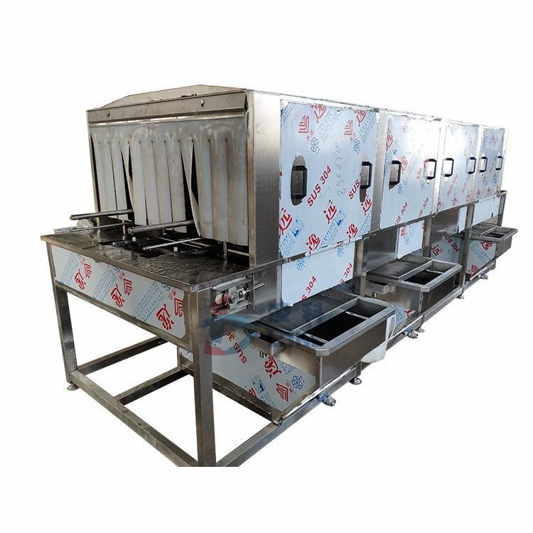 周转筐清洗风干机 不锈钢碱水洗筐机 洗筐流水线带自动风干机图5