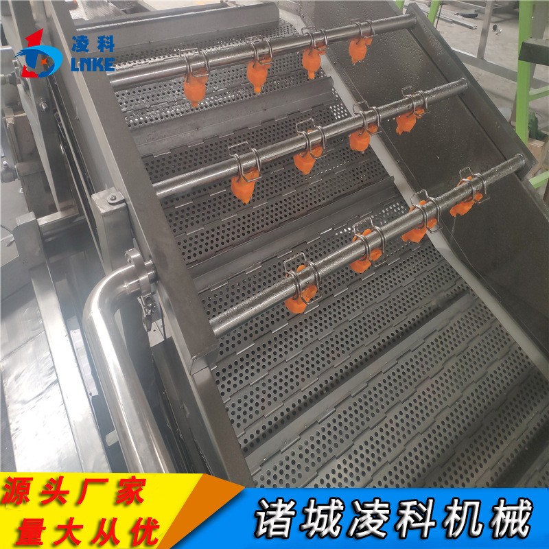 大姜气鼓喷淋清洗机 上海青气浴喷淋清洗机 塑料网带变频调速图4