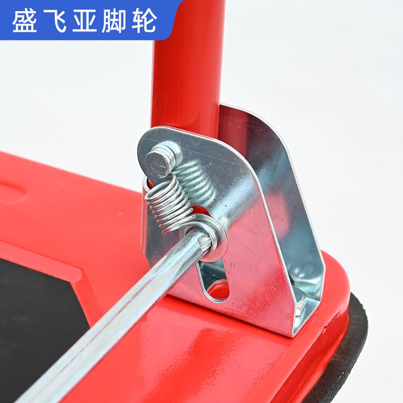 手推车 货运平板车 批发塑料静音折叠推车 工地工具周转车 搬运车图4