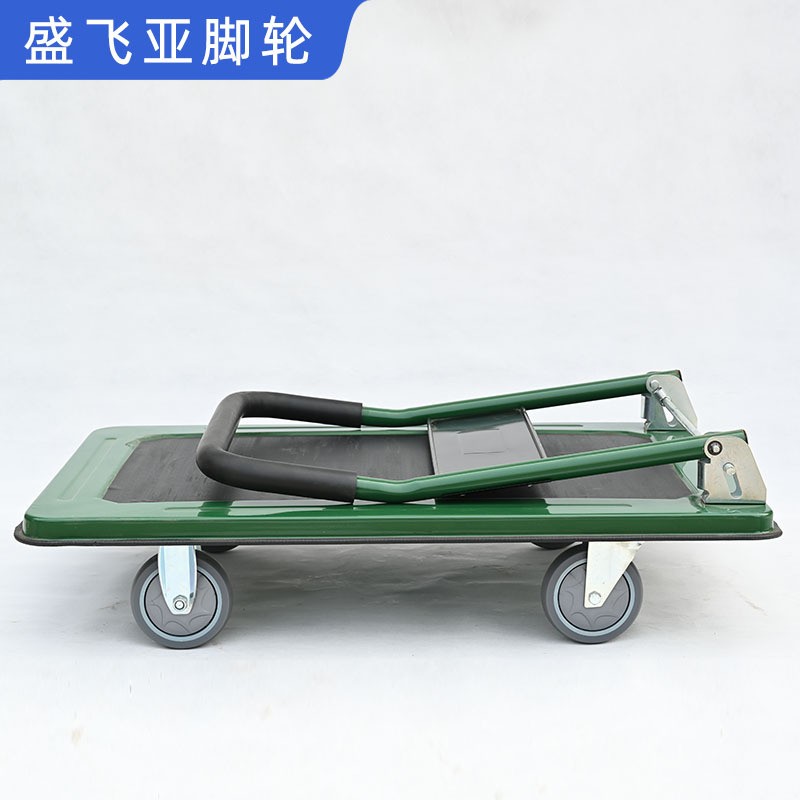 手推车 货运平板车 批发塑料静音折叠推车 工地工具周转车 搬运车图3
