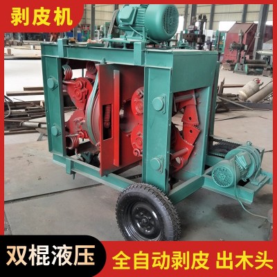 树枝果木环式剥皮机 10米长杨树榆木桉树扒皮机 敞口去皮机