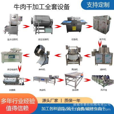 牛肉干加工设备风干手撕牛肉干机器油炸牛肉干生产线牦牛干巴设备