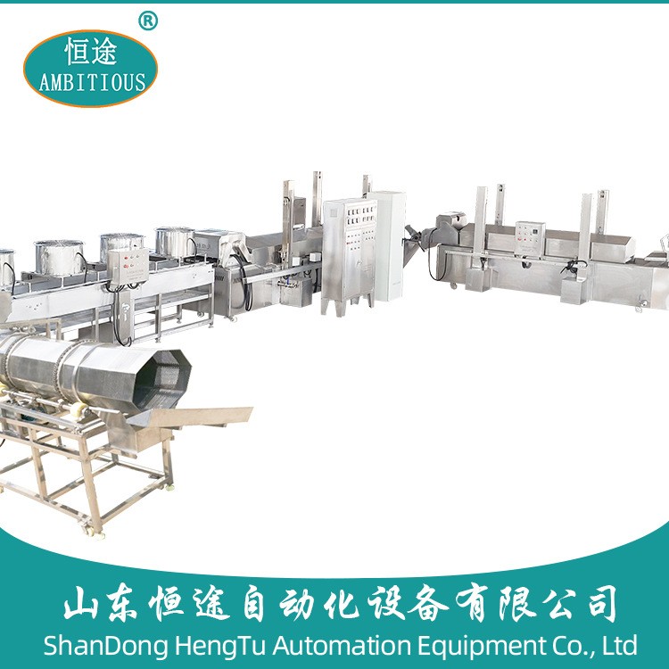 全自动成套薯片油炸生产线 休闲食品连续式大型薯条油炸加工设备图2
