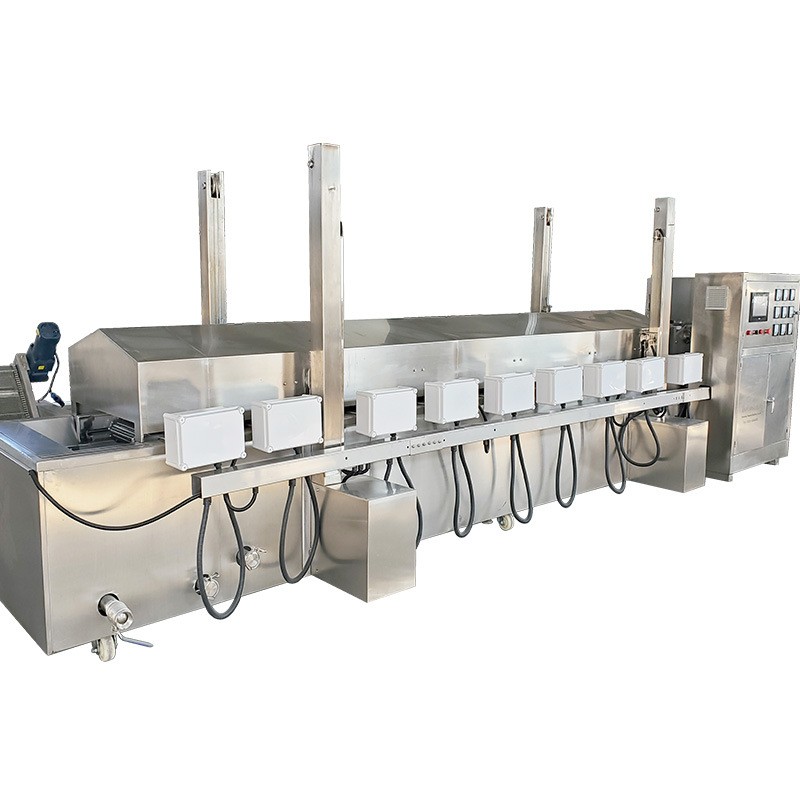 全自动成套薯片油炸生产线 休闲食品连续式大型薯条油炸加工设备图4