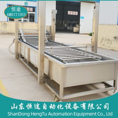 全自动净菜气泡清洗机 苹果梨橙子枣加工流水线 果蔬食品创业设备