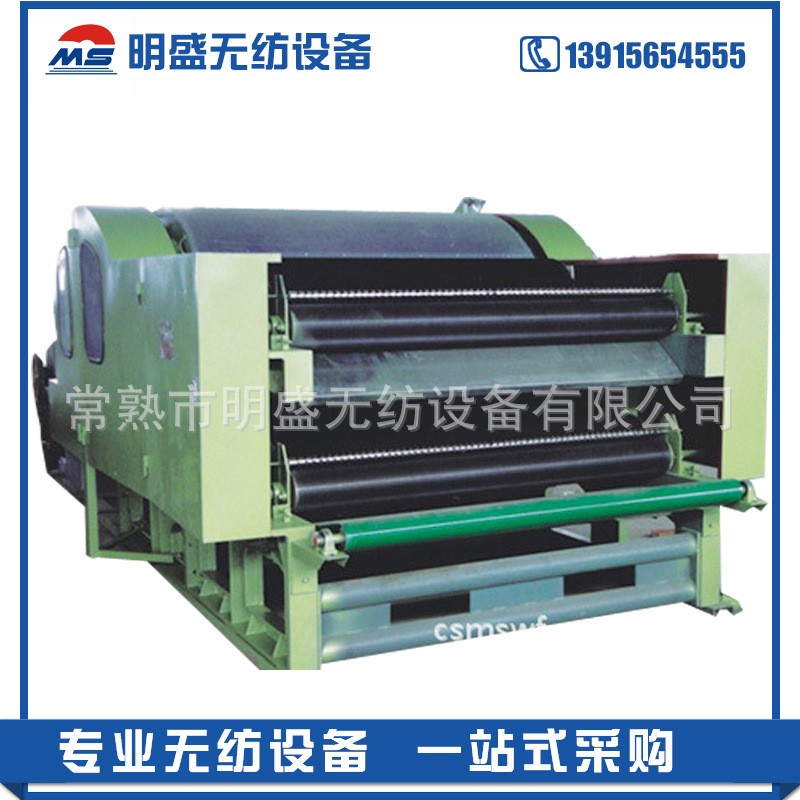 全自动高效丝棉梳理机 羊毛棉花梳棉机单锡林双道夫梳理机图2