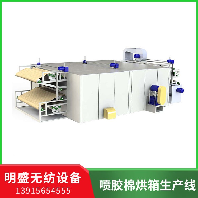 常熟市明盛无纺设备供应喷胶棉烘箱生产线 切边收卷机图2