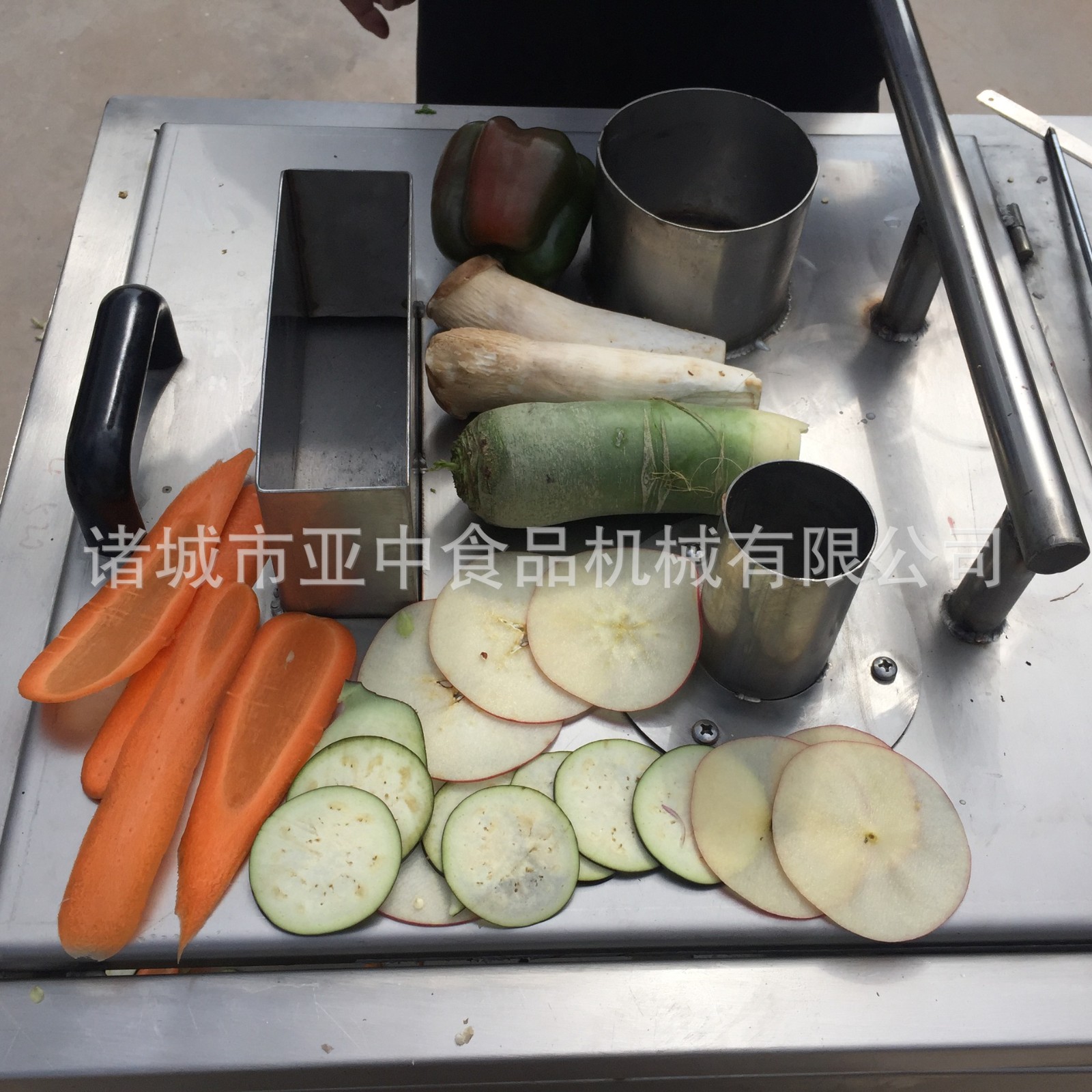 厂家供应下压式切片机 苹果香蕉胡萝卜山药片成形 果蔬切片设备图5