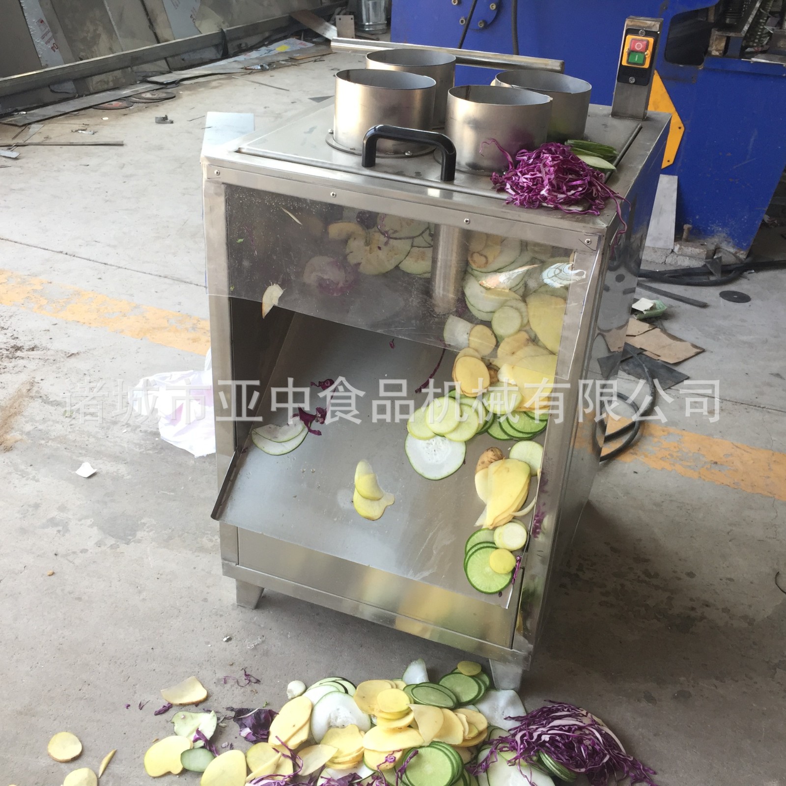 厂家供应下压式切片机 苹果香蕉胡萝卜山药片成形 果蔬切片设备图3