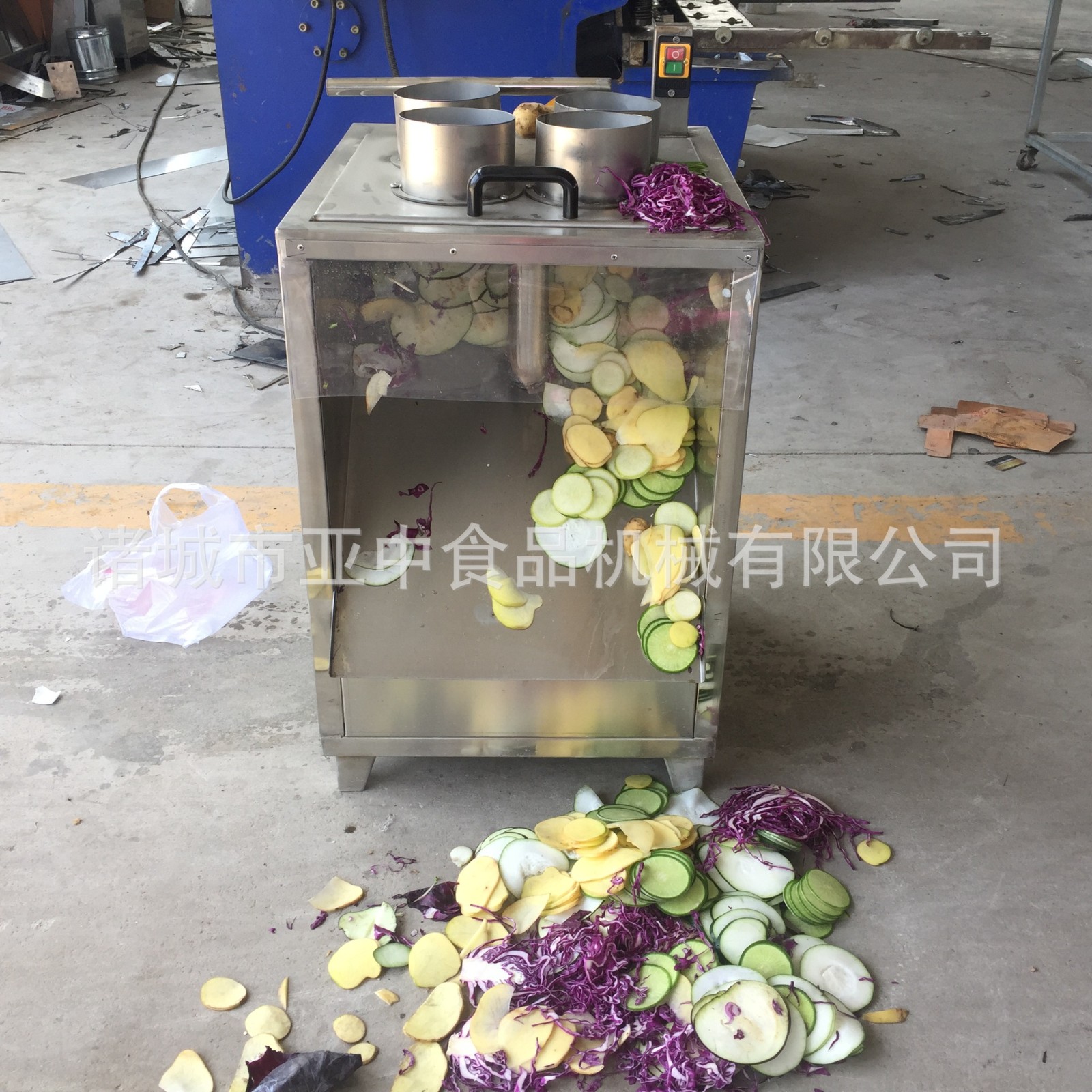 厂家供应下压式切片机 苹果香蕉胡萝卜山药片成形 果蔬切片设备图2