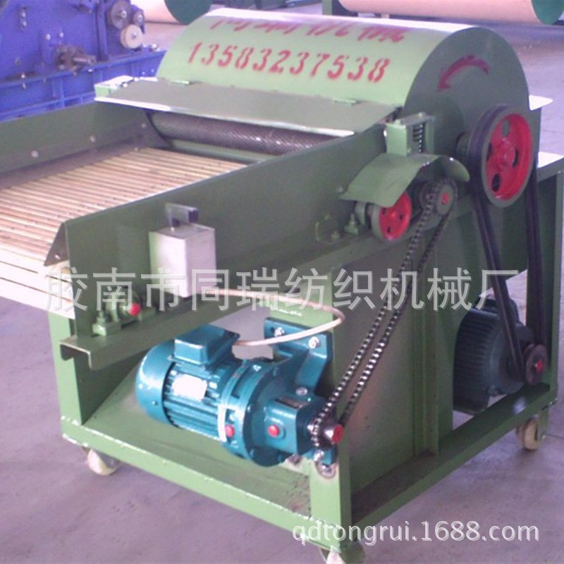小型化纤开松机 开棉机 边角料开花机 羊毛开松机 下角料开料机图3