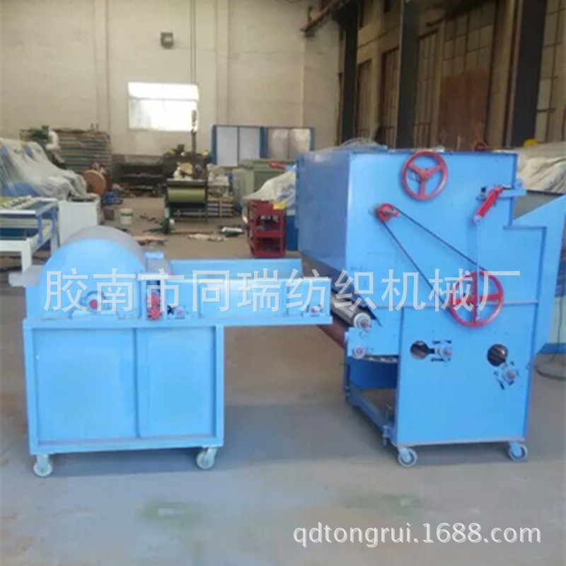 小型化纤开松机 开棉机 边角料开花机 羊毛开松机 下角料开料机图4