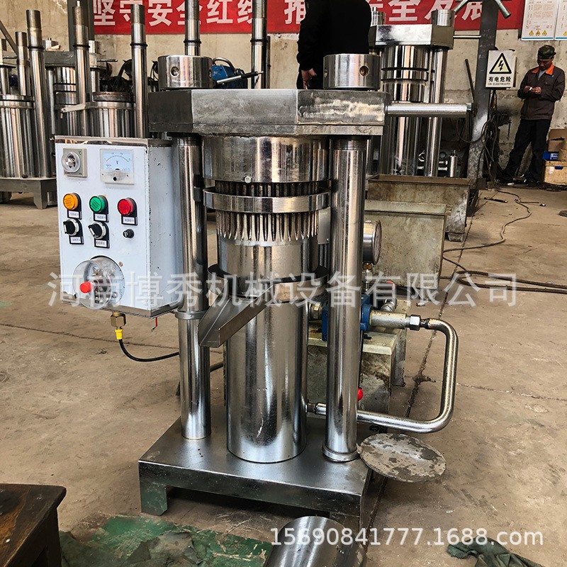 液压花生芝麻榨油机 花椒芥籽紫苏物理压榨 出油率高 油坊商用图2
