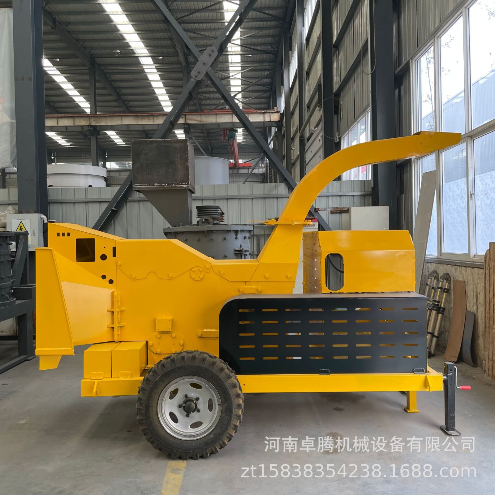 移动式园林果园树枝粉碎机木材木头粉碎机竹子圆木油电通用粉碎机图3