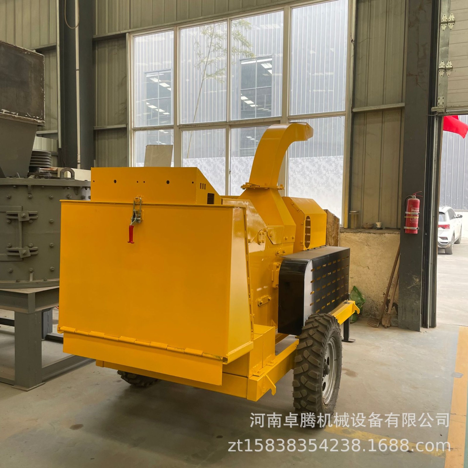 移动式园林果园树枝粉碎机木材木头粉碎机竹子圆木油电通用粉碎机图2