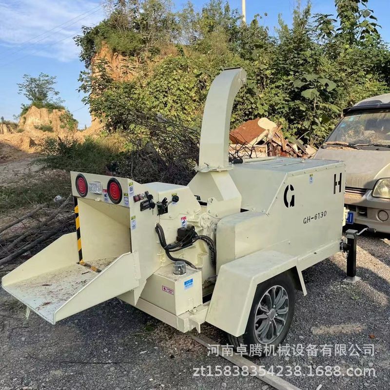 移动式园林果园树枝粉碎机木材木头粉碎机竹子圆木油电通用粉碎机图4