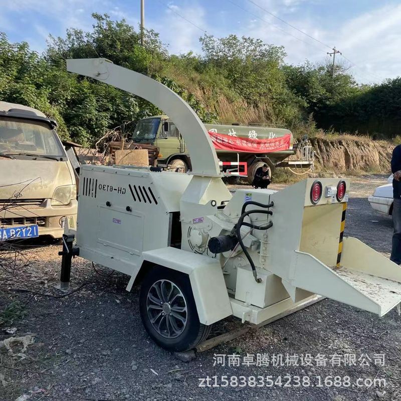 大型车载移动树枝粉粹机边角料木材破碎机柴油动力圆木枝条处理机图3