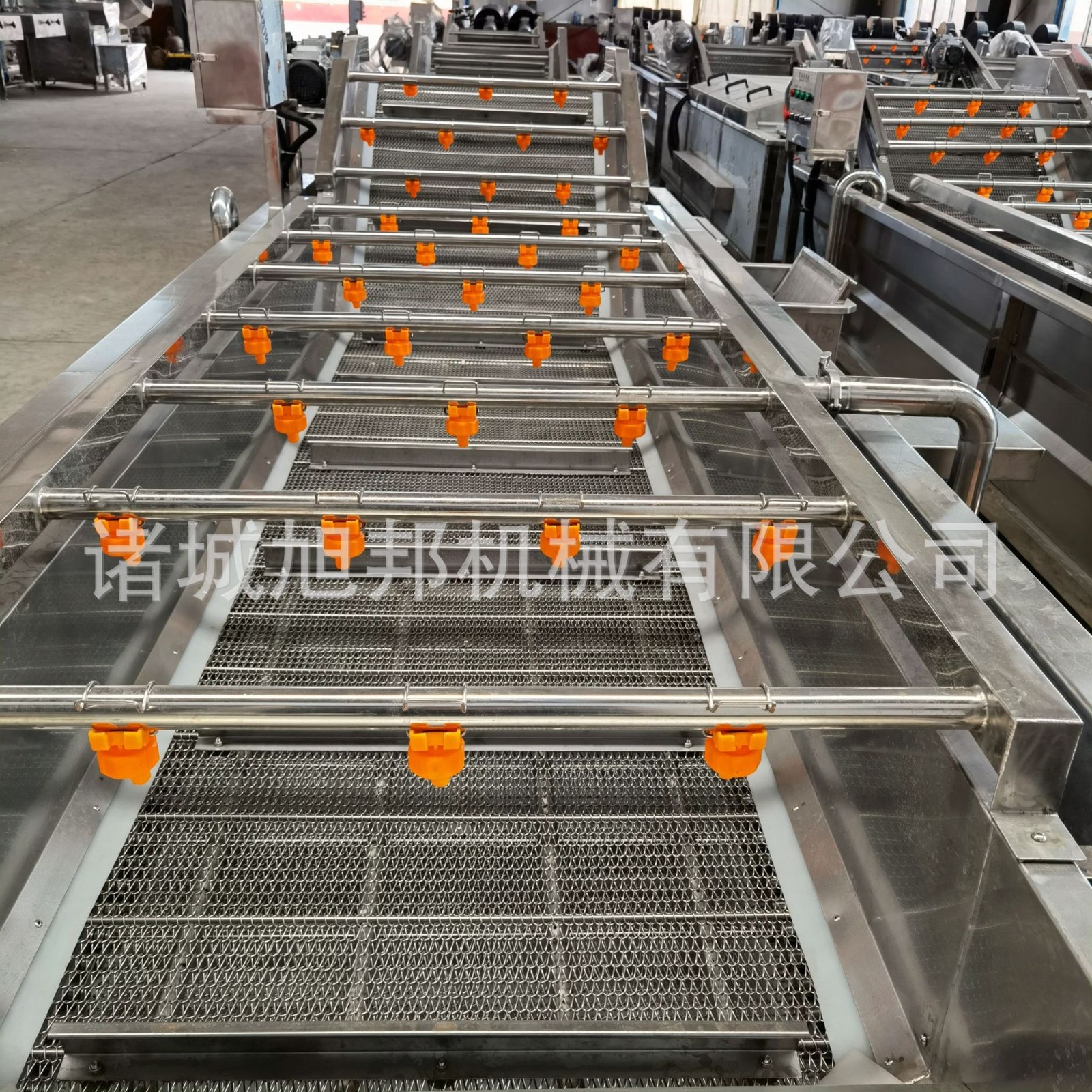 全自动果蔬喷淋清洗机 不锈钢中央厨房大型洗菜机 商用气泡清洗机图5