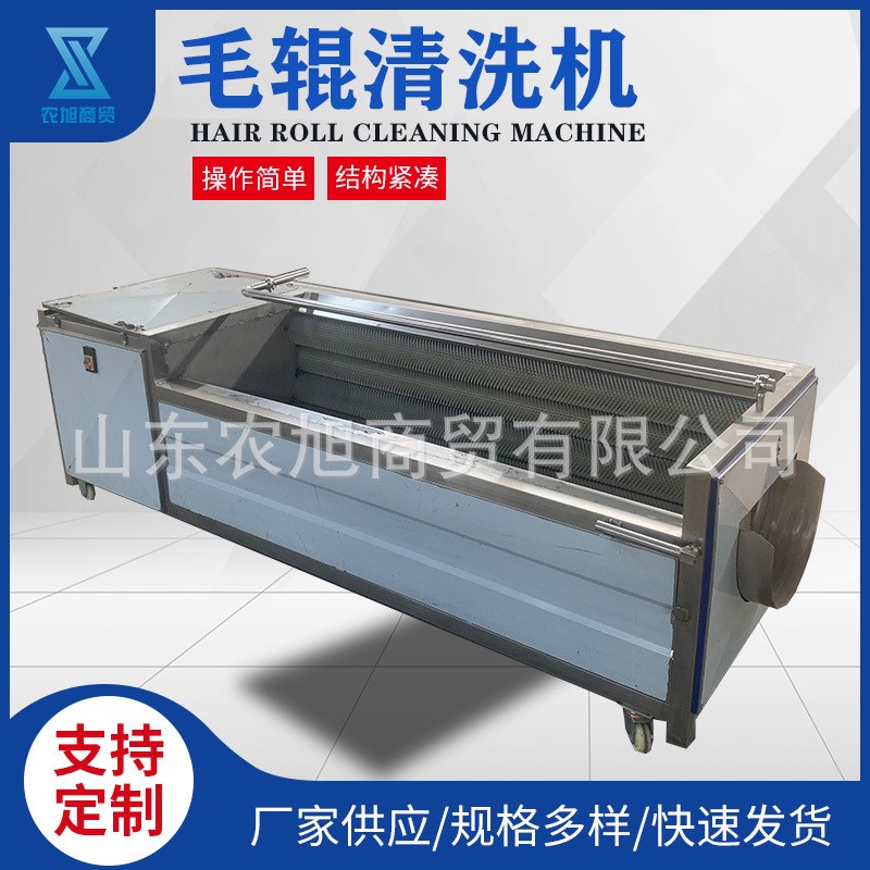玉米去须清洗机 核桃仁毛辊脱皮清洗机 白山芋清洗去皮设备图2